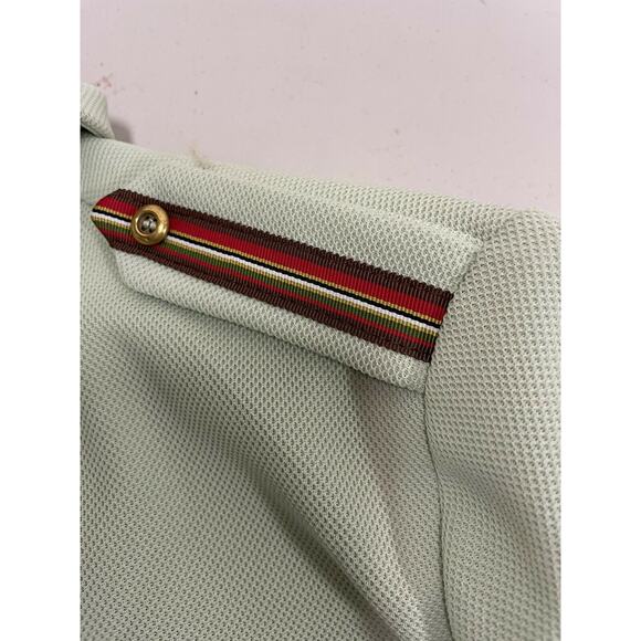 VTG Preppy‎ David Crystal Lacoste Shirt Dress Sz M Midi Pockets Collared green - Picture 8 of 11